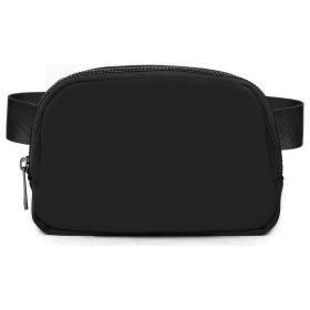 Sport Fanny Pack Unisex Waist Pouch Belt Bag Purse Chest Bag for Outdoor Sport Travel Beach Concerts Travel 20.86in-35.03in Waist Circumference with A (Option: BeltBagBlackGPCT3873)