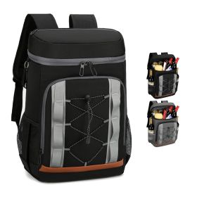 Cooler Backpack 36 Can Leakproof Insulated Cooler Backpack with 25L/6.6Gal for Picnic Camping Beach Hiking Fishing Travel (Option: CoolerBackpackBlackGPCT5311)