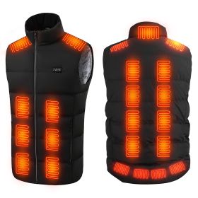 Heated Vest Men Women Heated Jacket with 23 Heating Zones 3 Heat Levels USB Powered Machine Washable for Winter Hiking Skiing Skating Outdoor Activiti (Option: HeatedVestMGPCT5180)