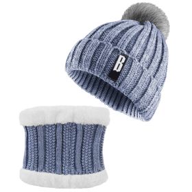 Winter Beanie Hat Scarf Set Women Warm Knitting Skull Cap Neck Warmer for Walking Running Hiking Camping Outdoors Gift (Option: KnittedHatGreyGPCT3659)