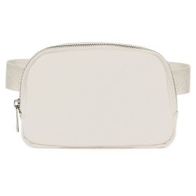 Sport Fanny Pack Unisex Waist Pouch Belt Bag Purse Chest Bag for Outdoor Sport Travel Beach Concerts Travel 20.86in-35.03in Waist Circumference with A (Option: BeltBagWhiteGPCT3873)