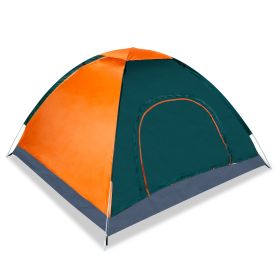 4 Persons Camping Waterproof Tent Pop Up Tent Instant Setup Tent w/2 Mosquito Net Doors Carrying Bag Folding 4 Seasons for Hiking Climbing Adventure F (Option: PopupTentOrangeGPCT1982)