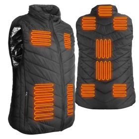Heated Vest Electric USB Jacket Men Women Heating Coat Thermal Body Warmer Wear with 3 Temperature Levels (Option: HeatedVestXLGPCT3803)
