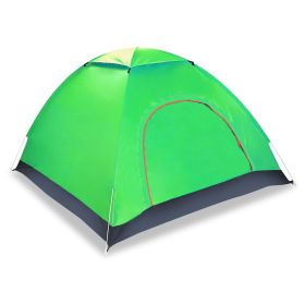 4 Persons Camping Waterproof Tent Pop Up Tent Instant Setup Tent w/2 Mosquito Net Doors Carrying Bag Folding 4 Seasons for Hiking Climbing Adventure F (Option: PopupTentGreenGPCT1982)