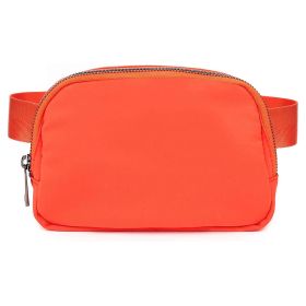 Sport Fanny Pack Unisex Waist Pouch Belt Bag Purse Chest Bag for Outdoor Sport Travel Beach Concerts Travel 20.86in-35.03in Waist Circumference with A (Option: BeltBagOrangeGPCT3873)