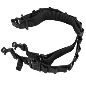 Tactical Shotgun Sling 2 Point Gun Sling Adjustable Shoulder Strap Rifle Shotgun Belts w/ 15-Shell Holders (Option: SinglePointGunSlingBlackGPCT2543)