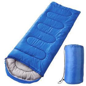 Camping Sleeping Bags for Adults Teens Moisture-Proof Hiking Sleep Bag with Carry Bag 32-50℉ for Spring Autumn Winter Seasons (Option: SleepingBagRoyalBlueGPCT3966)